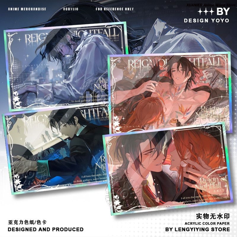 Board Games - アニメ周辺機器 REIGN OF NIGHTFALL NG ゲームアクリル色紙コスプレ署名ボードゲーム署名カードギフト