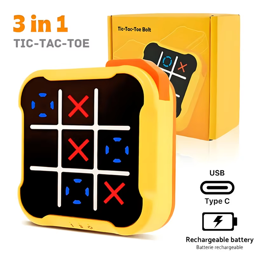 Board Game For 3 Players - 3in1 電子 TIC-TAC-TOE ボルトチェスゲーム多機能子供パズルおもちゃポータブルハンドヘルドボードゲームおもちゃキッズギフト