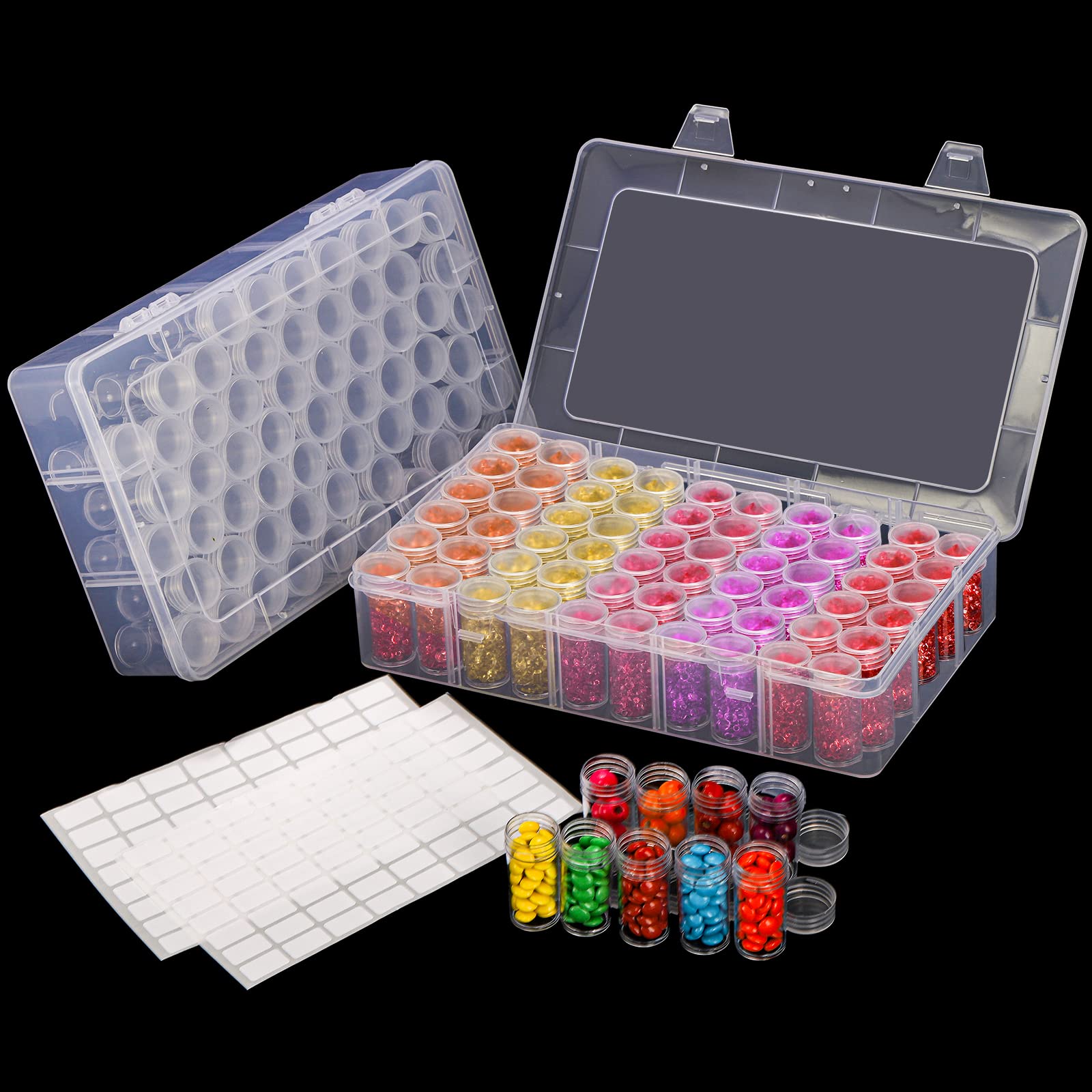 Token Tray Organizer - 1pc 24/30//38/60 スロットプラスチック収納ボックス、DIY ダイヤモンドペインティングツールビーズチャームジュエリーアクセサリーオーガナイザーボックス