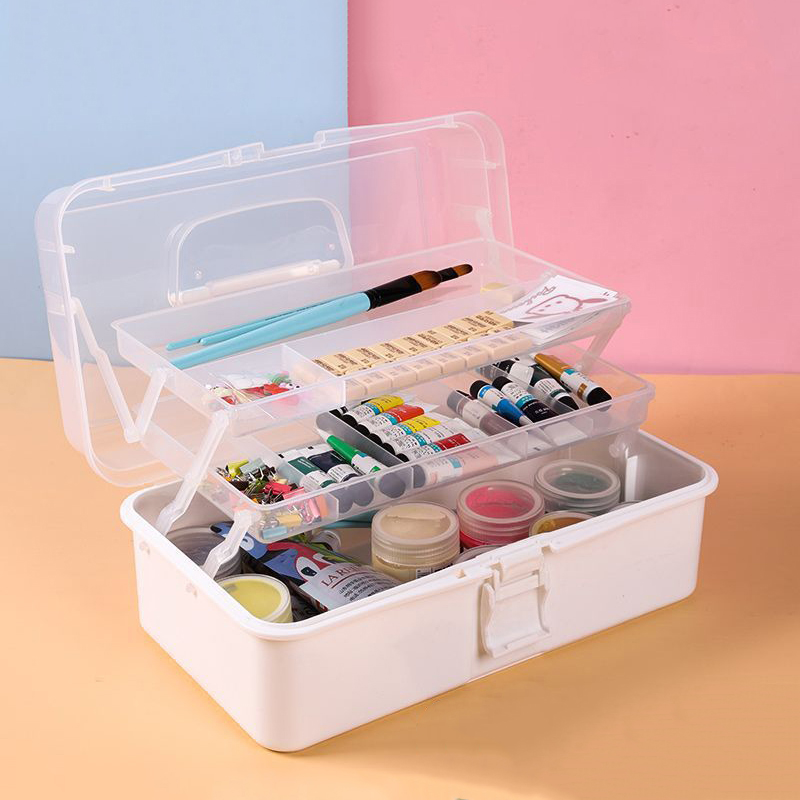Token Tray Organizer - 大容量収納ボックス,折りたたみ式多機能,プラスチック,ポータブル,メイクアップ,ヘアピンオーガナイザー,マニキュア,ジュエリーボックス,3層