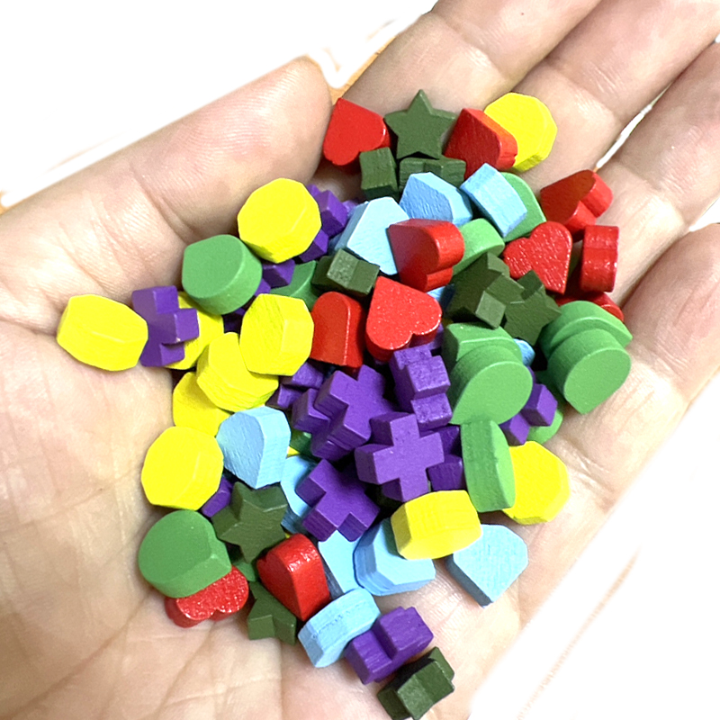 Board Game Bang - 100 個 10 ミリメートルハート/ダイヤモンド/水/クロス/スターポーン木製チェスマンゲームピーストークンボードゲーム傷害マークアクセサリー