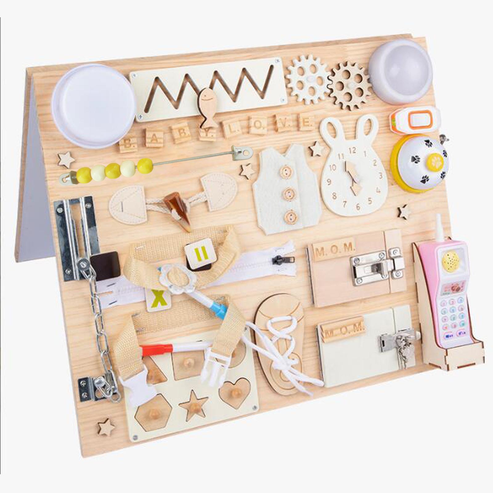 Board Game Education - モンテッソーリ ビジーボード アクセサリー そろばん カウントビーズ 感覚玩具