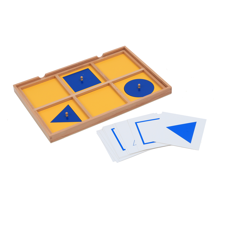 Board Game Education - モンテッソーリ感覚おもちゃ 幾何学デモンストレーショントレイ コントロールカード付き 早期学習ツール マッチングゲーム 子供教育用