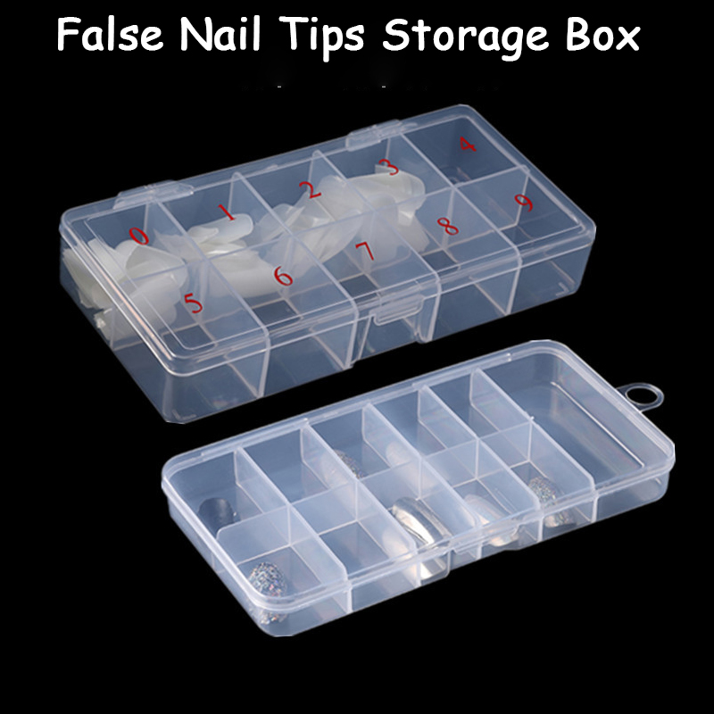 1 ボックス空のネイルチップオーガナイザー収納ボックス 10 - Token Tray Organizer のレビューと価格