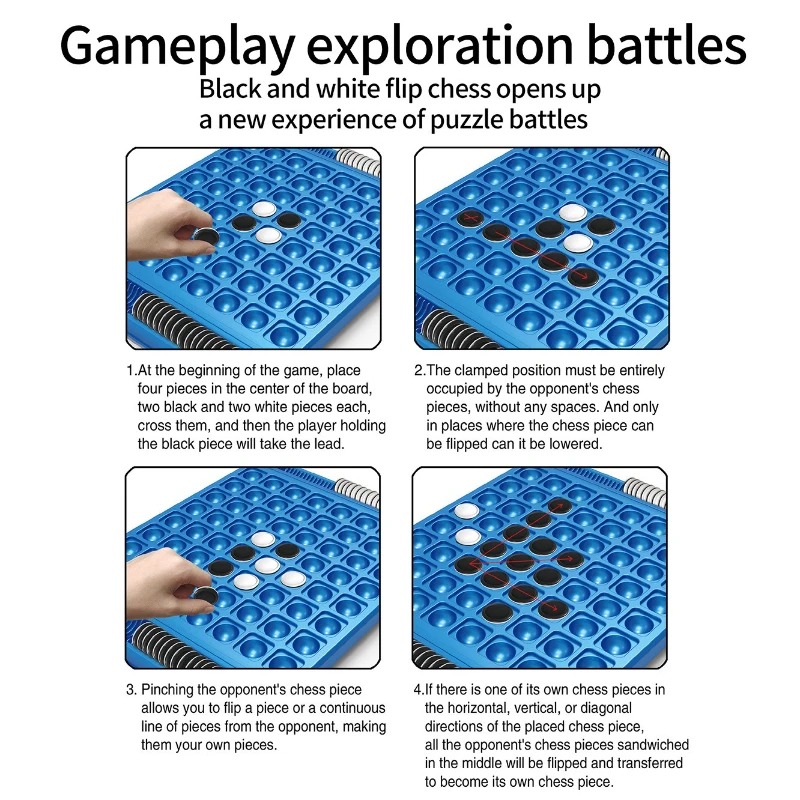 両面フリップボード戦略ゲーム 2人用 ロジックトレーニング  - Board Game For 3 Players のレビューと価格