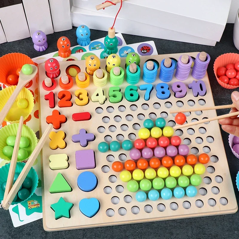 子供向け教育玩具 モンテッソーリ木製パズルボード 数学ゲーム - Board Game Education のレビューと価格