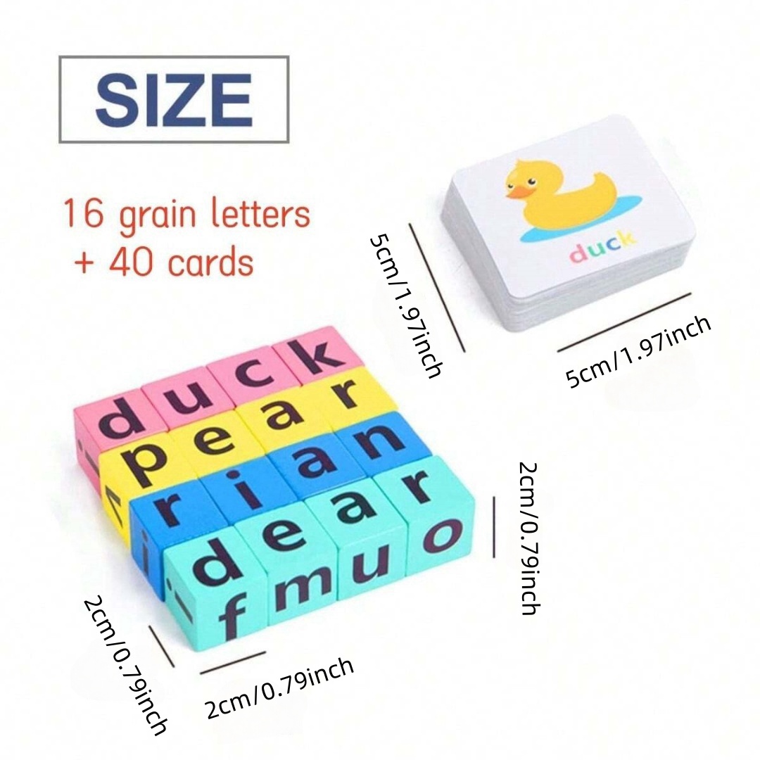 子供用アルファベットスペルボードゲーム、16文字ブロック+4 - Board Game Education のレビューと価格