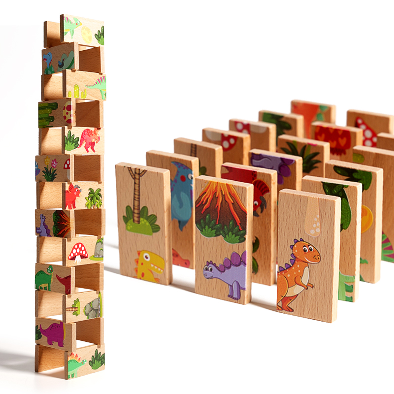 キッズ木製ジグソーパズル漫画動物パターンモンテッソーリ知育玩 - Board Game Education のレビューと価格