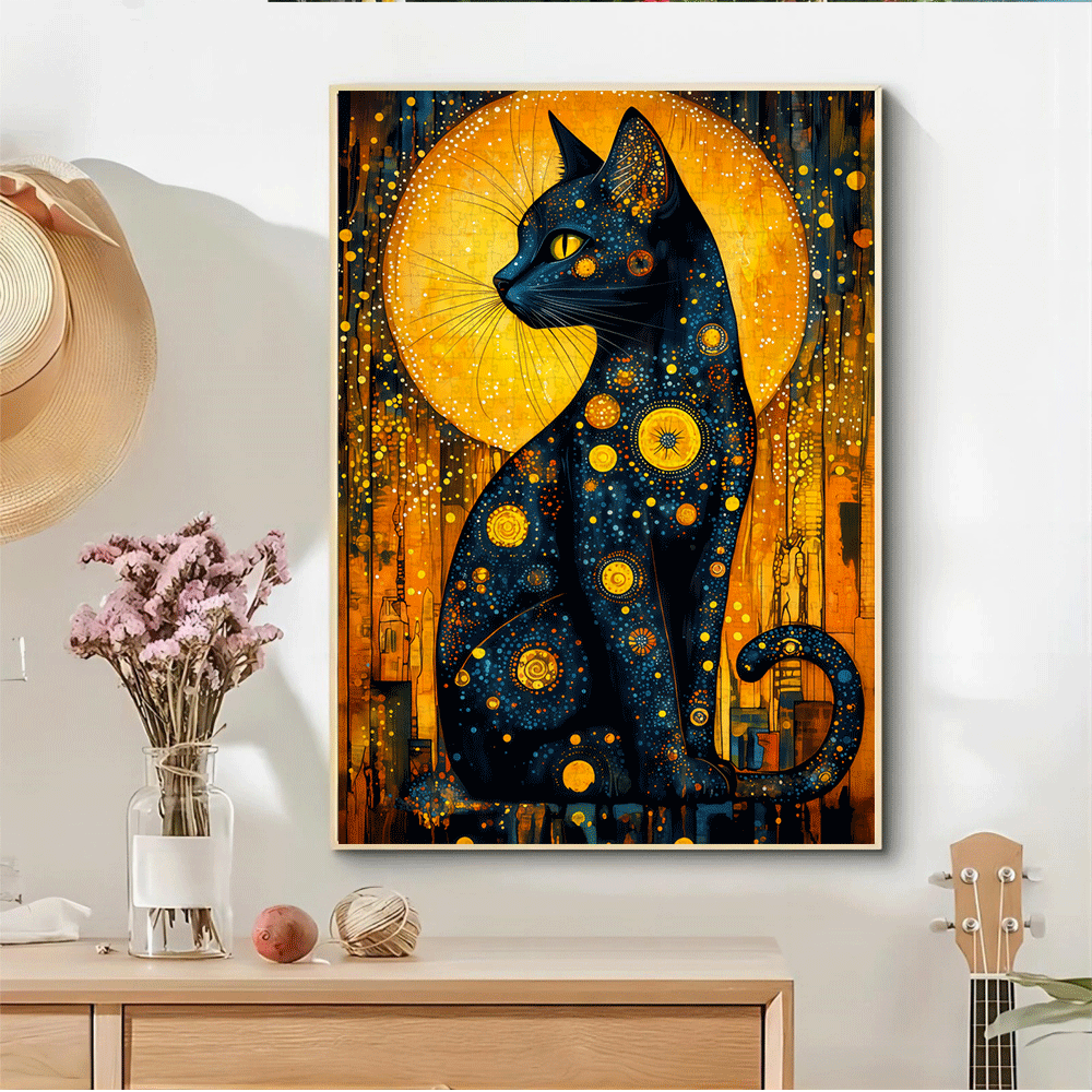 1000ピース ゴッホ風 黒猫と星月夜 ジグソーパズル 大人 - Jigsaw Puzzle Adult のレビューと価格
