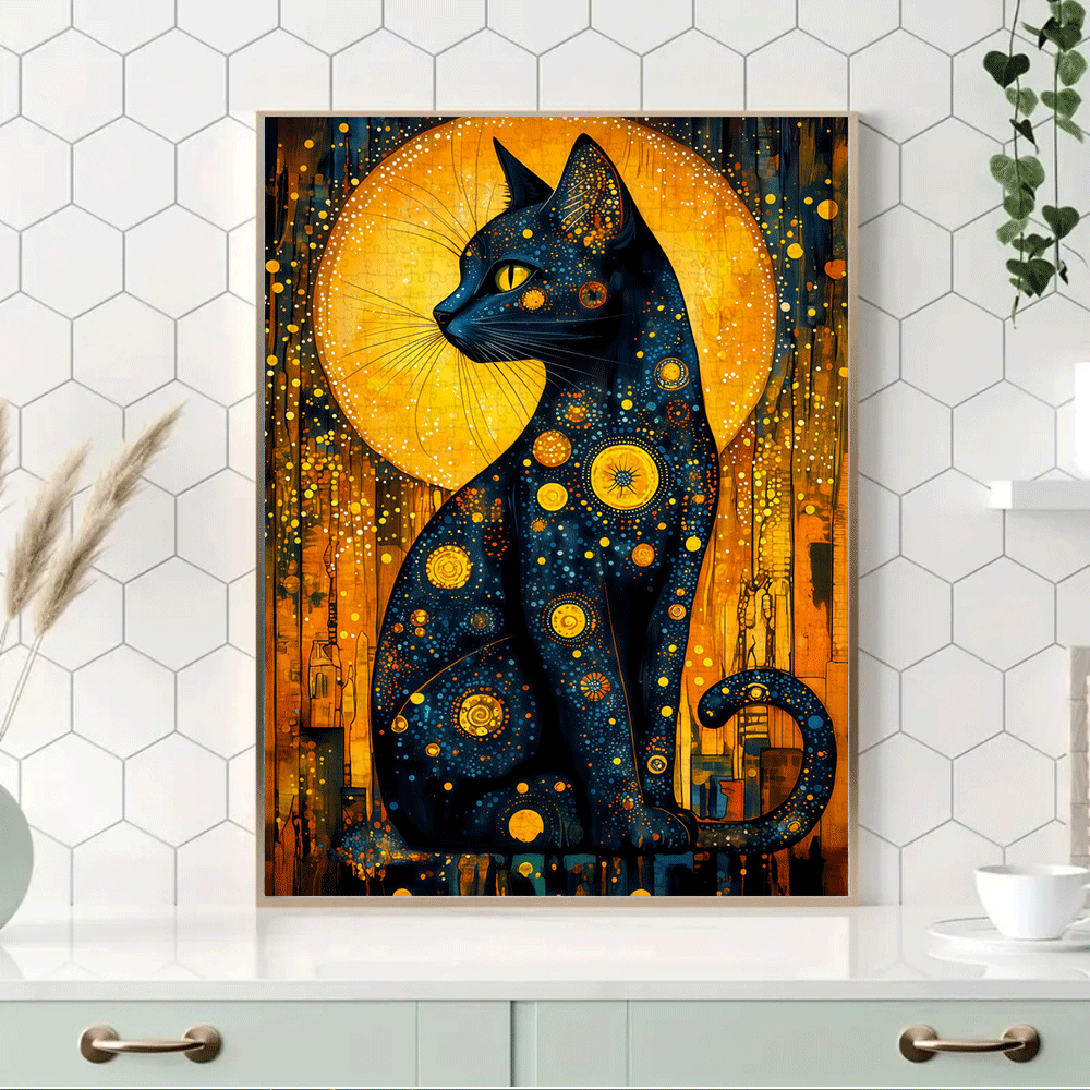 1000ピース ゴッホ風 黒猫と星月夜 ジグソーパズル 大人 - Jigsaw Puzzle Adult のレビューと価格