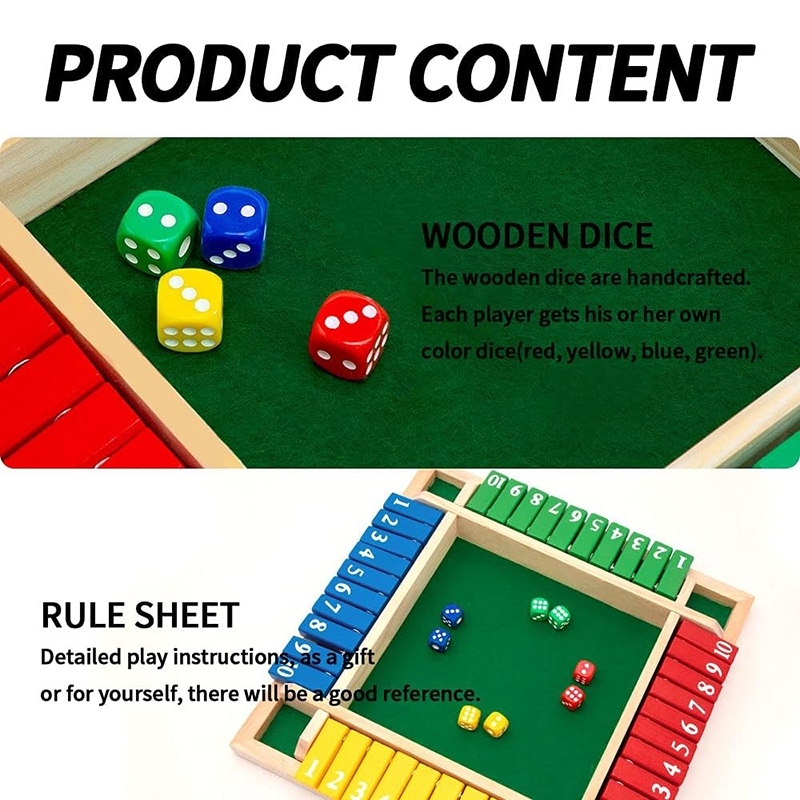 算数ダイスボードゲーム 四面フリップカードゲームボックス ダ - Board Game For 3 Players のレビューと価格