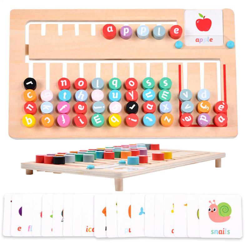 子供のためのマッチング木製レターゲーム,スペリングゲーム,学 - Board Game Education のレビューと価格