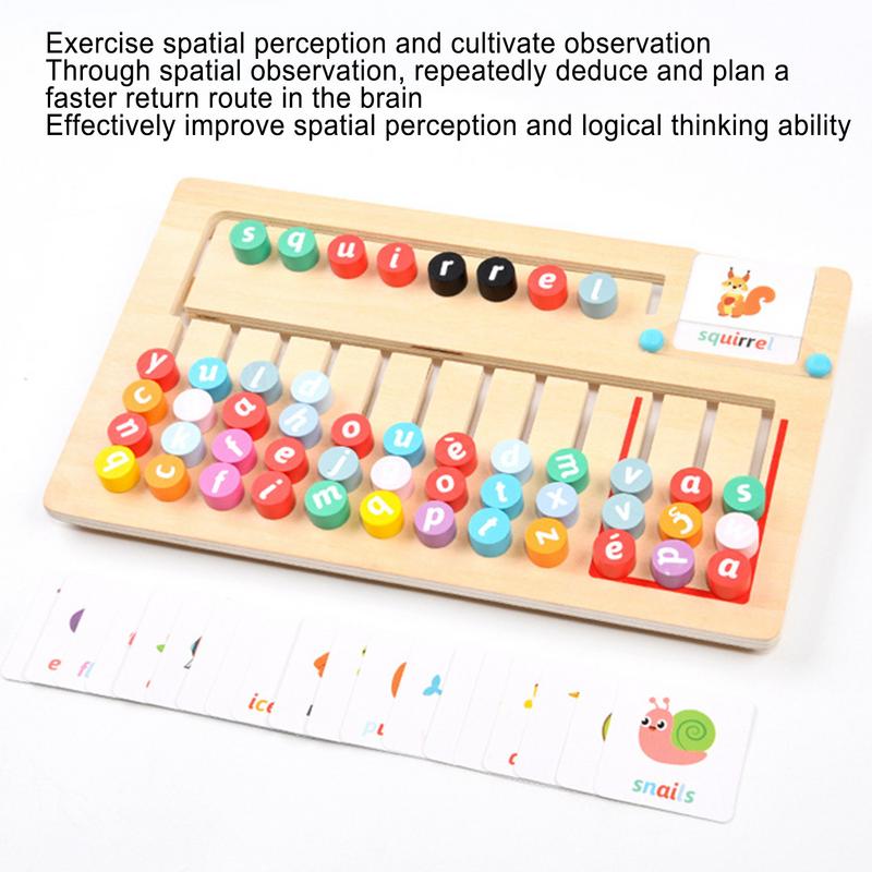 子供のためのマッチング木製レターゲーム,スペリングゲーム,学 - Board Game Education のレビューと価格
