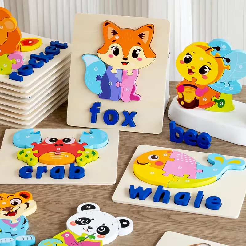 3D動物交通パズル スペルアルファベット学習ブロックボードゲ - Board Game Education のレビューと価格