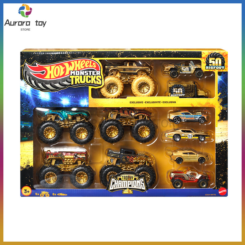 新しいホットウィールモンスタートラック破壊 50 周年記念セ - Hot Wheels Car Monster Trucks のレビューと価格