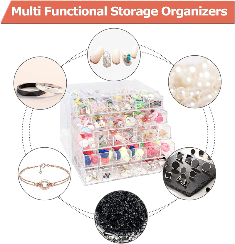 透明なジュエリー収納ボックス,引き出し付き多層プラスチックデ - Token Tray Organizer のレビューと価格