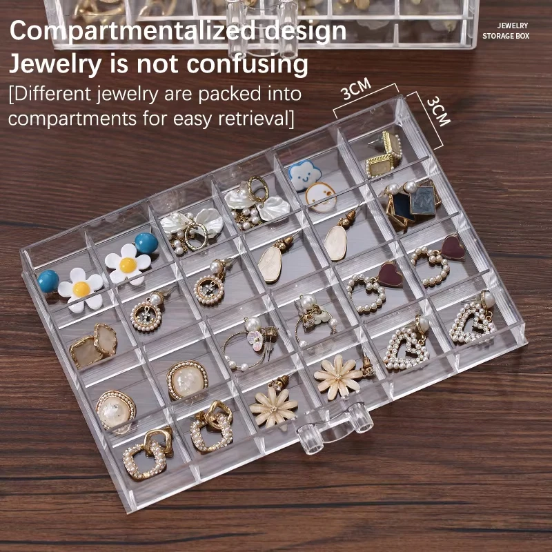 透明なジュエリー収納ボックス,引き出し付き多層プラスチックデ - Token Tray Organizer のレビューと価格
