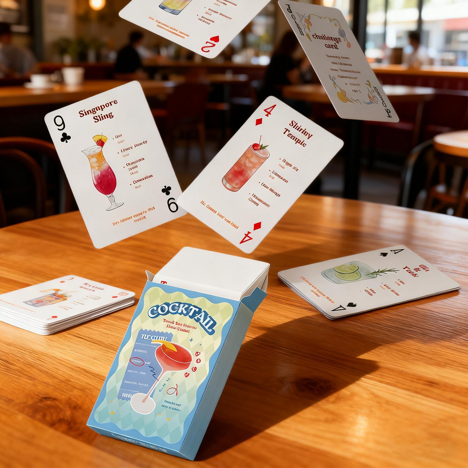 真新しいノベルティカクテルポーカーカード カラフルで面白いト - Board Game Night のレビューと価格