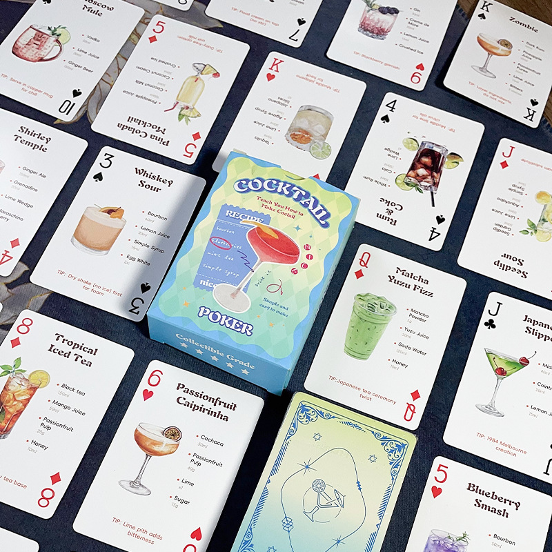 真新しいノベルティカクテルポーカーカード カラフルで面白いト - Board Game Night のレビューと価格