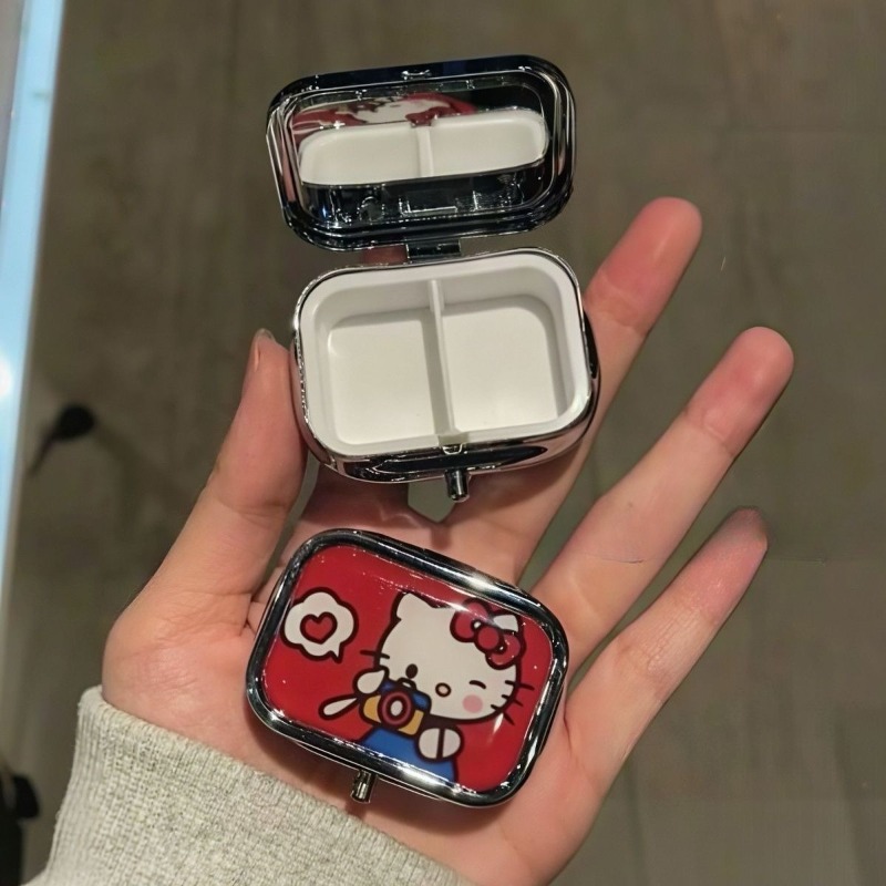アニメハローキティ金属収納ボックスピルオーガナイザー区切り付 - Token Tray Organizer のレビューと価格
