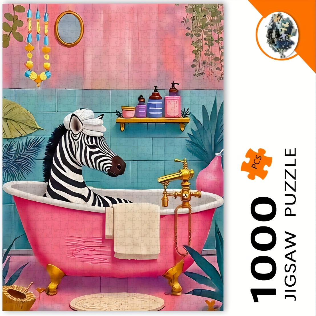 1000ピース ゼブラの泡風呂ジグソーパズル 大人向け -  - Jigsaw Puzzle Adult のレビューと価格
