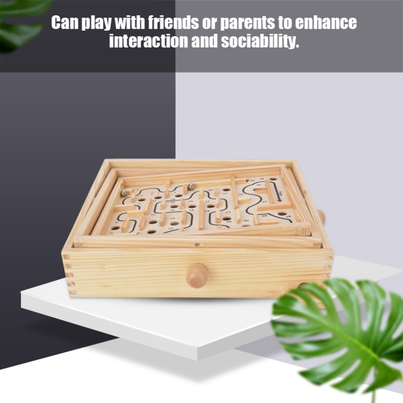 大人の子供向け木製教育迷路脳トレーニングボードゲーム教育玩具 - Board Game Education のレビューと価格